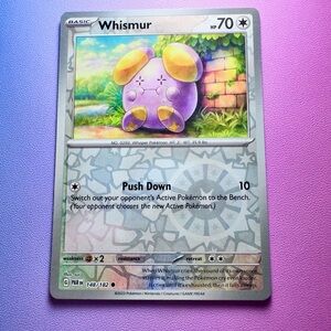 whismur [reverse holo] - 148/182 (common) — pokemon: paradox rift